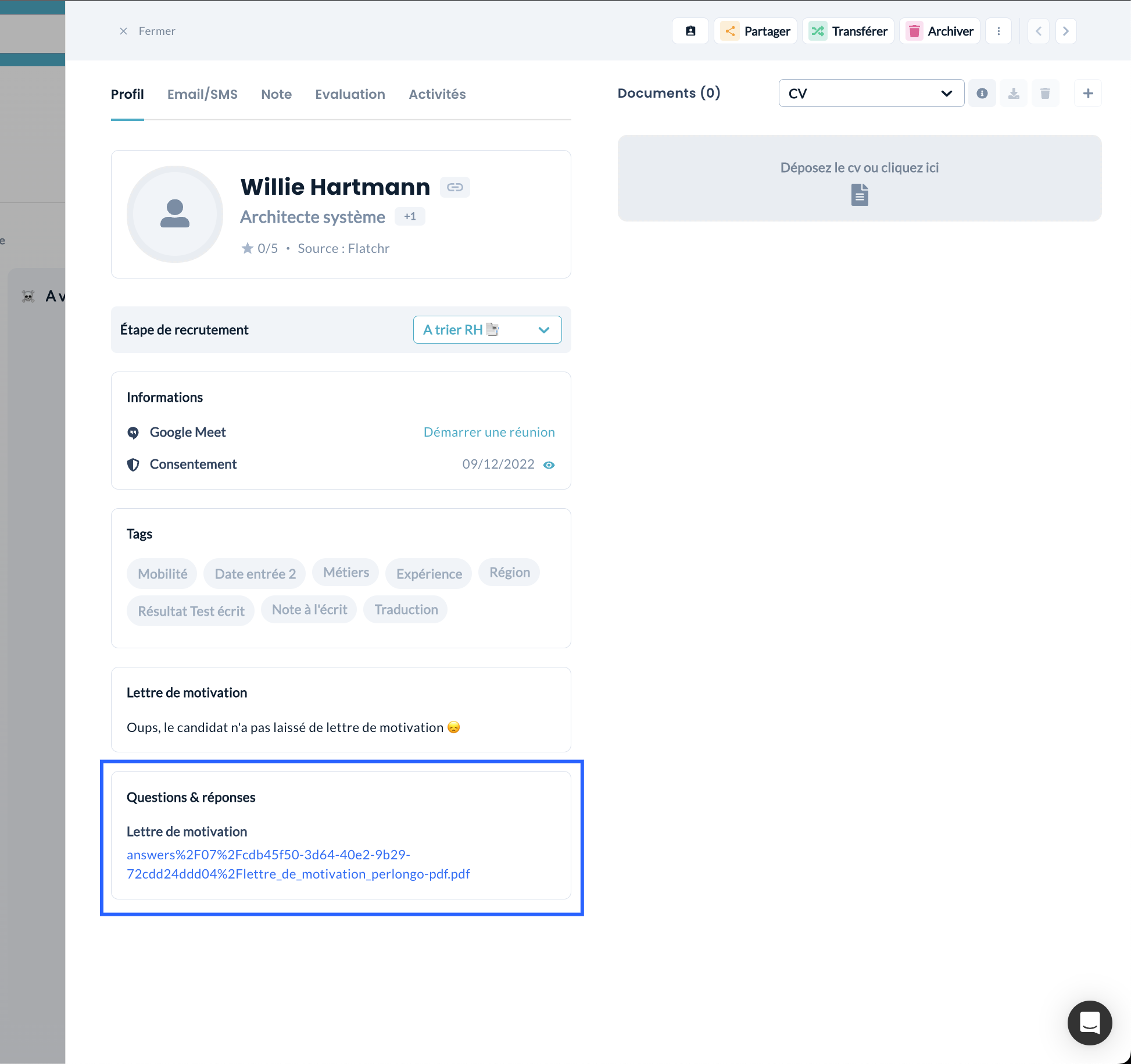 example key of entreprise