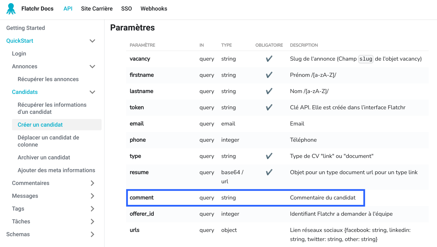 example key of entreprise